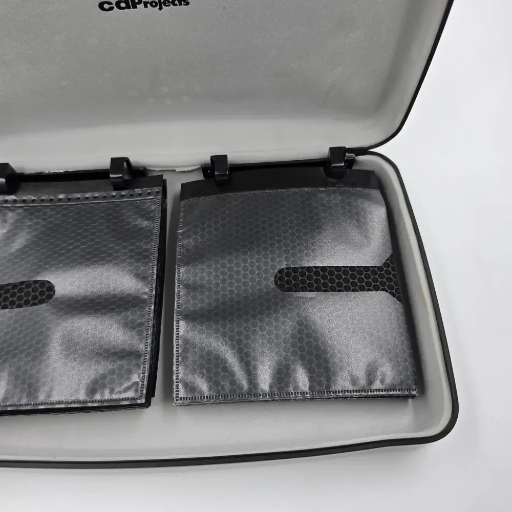 CDProjects Silver Hard Shell CD DVD Holder - 58 Sleeves Included - Holds 60 +